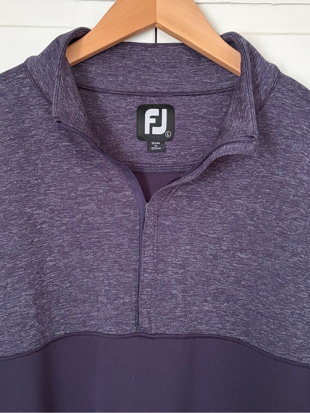 Footjoy Men’s Size L Long Sleeve 1/4 Zip Mock Neck Pullover Performance Sweater